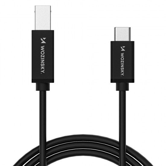 Wozinsky WKDDY2S USB-B - USB-C Cable 2m - Black