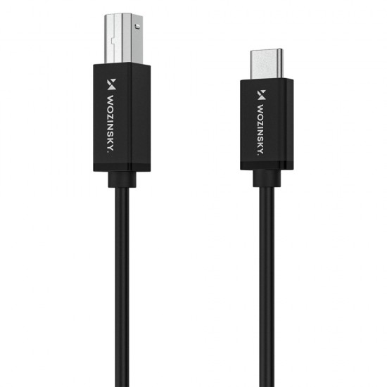 Wozinsky WKDDY2S USB-B - USB-C Cable 2m - Black