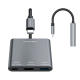 Hub Wozinsky WHCH-01 USB-C PD 100W HDMI 4K@30Hz USB-A 10Gbps - gray