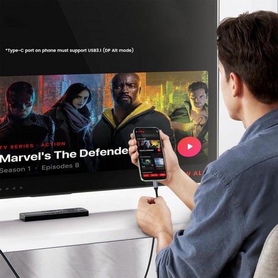 Wozinsky WCCH-01 USB-C - HDMI 4K 60Hz Cable 1.8m - Black Wozinsky WCCH-01 USB-C - HDMI 4K 60Hz Cable 1.8m - Black