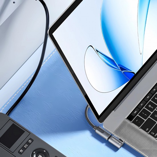 Wozinsky WPKB-01 USB-C - USB-C 40Gb/s 240W 8K OTG Side Angled Adapter - Gray