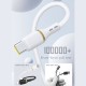 Dudao L25C USB-C - USB-C Silicone Cable 60W 1m - White
