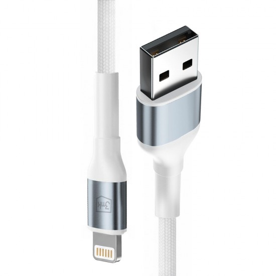 3mk 3mk Cable 3mk Hyper Cable N-SERIES USB-A / Lightning 2m 5V/2.4A 12W / white 3mk 3mk Cable 3mk Hyper Cable N-SERIES USB-A / Lightning 2m 5V/2.4A 12W / white
