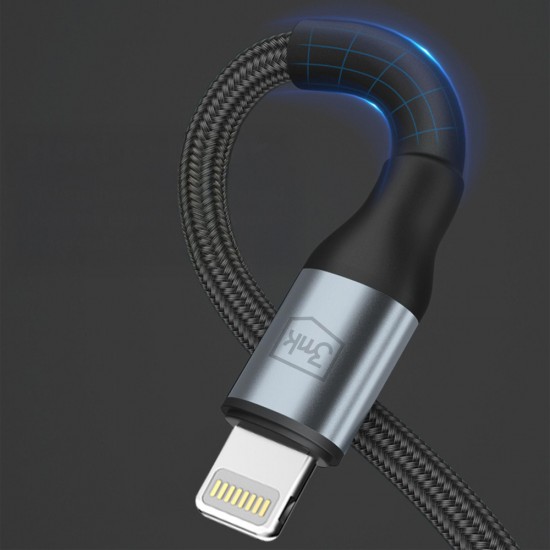 3mk Hyper Cable 3mk Hyper Cable N-SERIES USB-A / Lightning 1m 5V/2.4A 12W / black