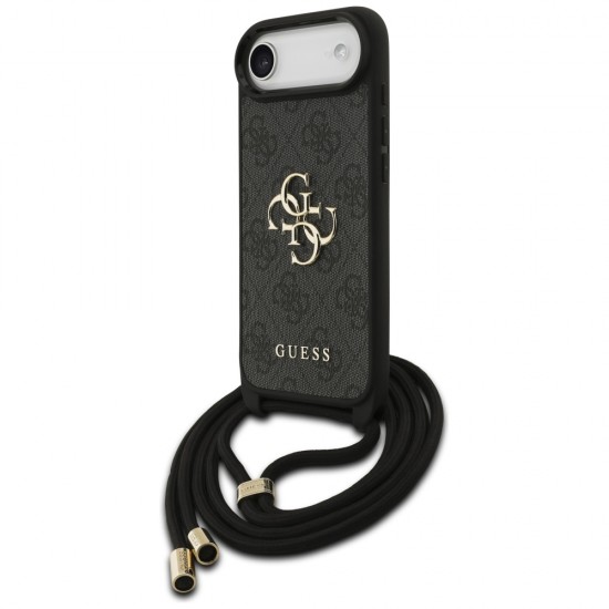 Guess 4G Big Logo Cord Stap Crossbody Case for iPhone Air - Black