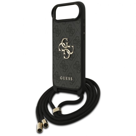 Guess 4G Big Logo Cord Stap Crossbody Case for iPhone Air - Black