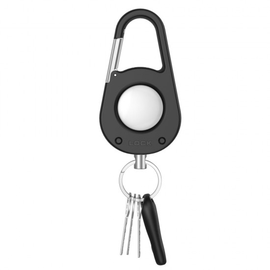Tech-Protect Slidelock Carabiner Keychain Case for Apple AirTag 1/2 - Black