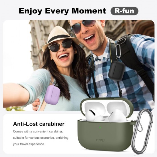 Tech-Protect Silicone Hook Case for AirPods Pro - Purple