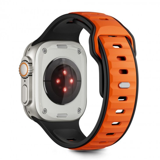 Tech-Protect IconBand Line Strap for Apple Watch 44 / 45 / 46 / 49 mm - Black and Orange