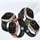 Tech-Protect IconBand Line Strap for Apple Watch 44 / 45 / 46 / 49 mm - Black and Orange