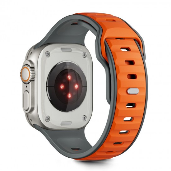 Tech-Protect IconBand Line Strap for Apple Watch 44 / 45 / 46 / 49 mm - Gray-Orange