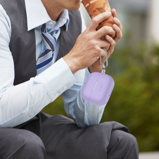 Tech-Protect Silicone Hook Case for Samsung Galaxy Buds 3 / 3 FE / 3 Pro - Purple