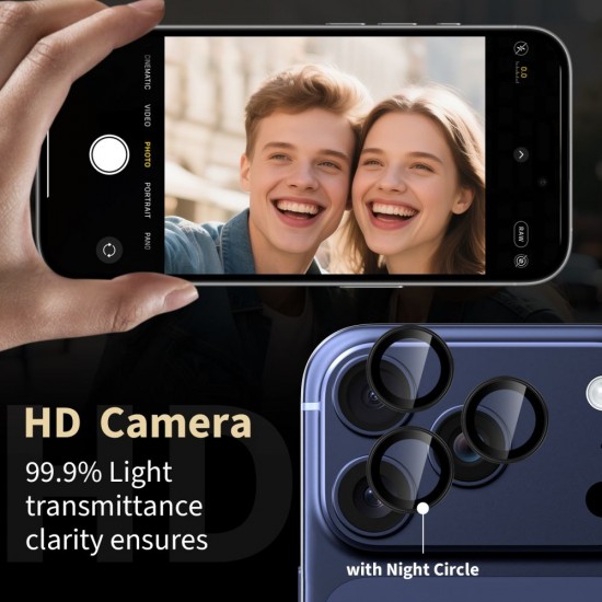 Tech-Protect Camring Fit+ Camera Cover for iPhone 14 Pro / Max / 15 Pro / Max / 16 Pro / Max / 17 Pro / Max - Blue