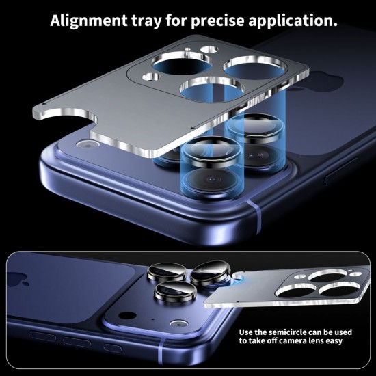 Tech-Protect Camring Fit+ Camera Cover for iPhone 14 Pro / Max / 15 Pro / Max / 16 Pro / Max / 17 Pro / Max - Blue
