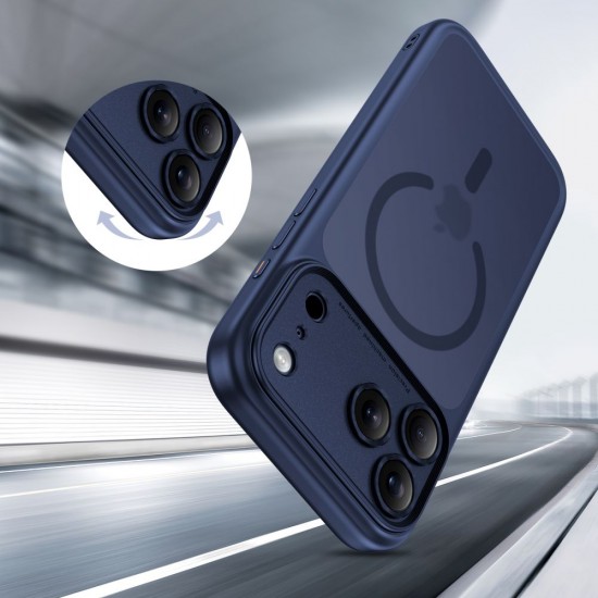 Tech-Protect Magpeak Magsafe CC Case for iPhone 17 Pro Max - Matte Navy Blue