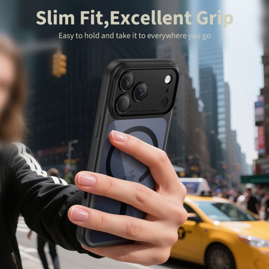 Tech-Protect Magpeak Magsafe CC Case for iPhone 17 Pro - Clear Black