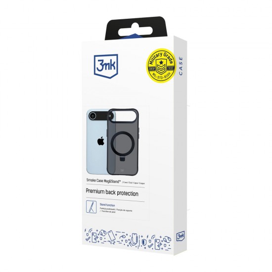 3mk Smoke Case Mag&Stand for iPhone Air - Black