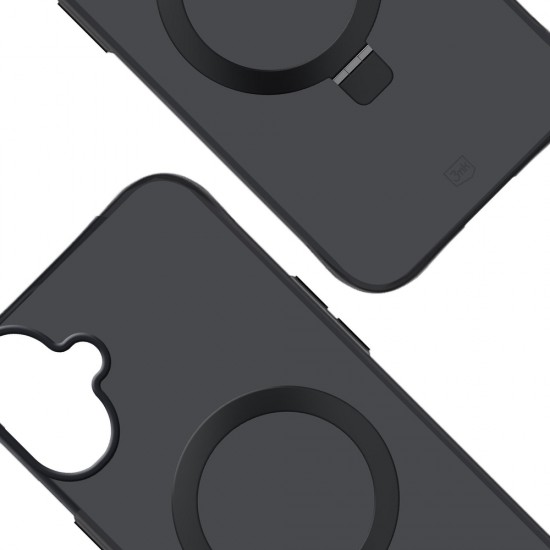 3mk Smoke Case Mag&Stand for iPhone 17 - black