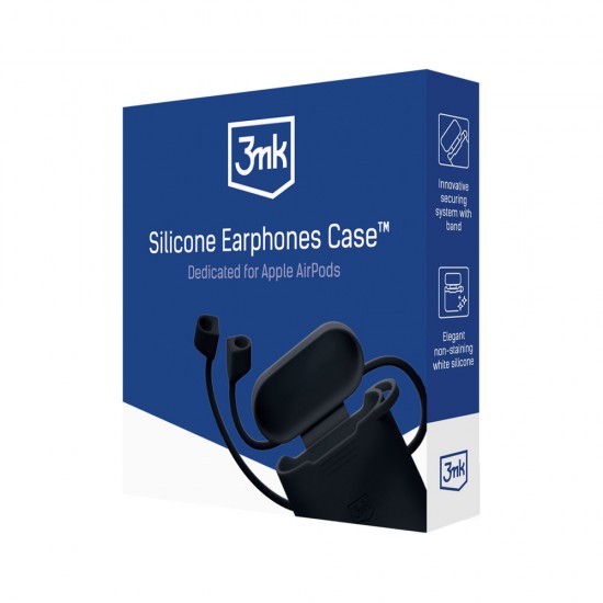 3mk Silicone AirPods Case for AirPods Pro 3 - Black