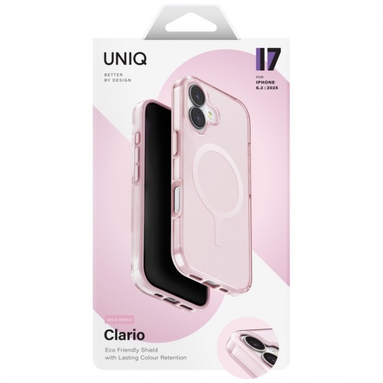 Uniq Clario Magclick Charging Case for iPhone 17 - Pink