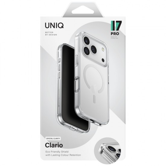 Uniq Clario Magclick Charging Case for iPhone 17 Pro - Transparent