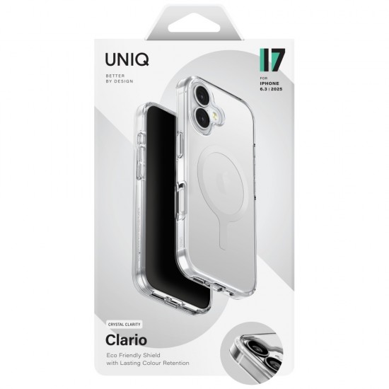 Uniq Clario Magclick Charging Case for iPhone 17 - Transparent