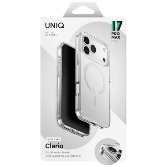 Uniq Clario Magclick Charging Case for iPhone 17 Pro Max - Transparent