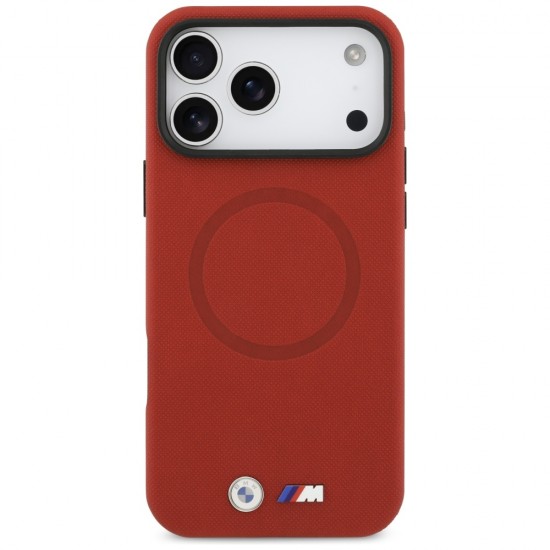 BMW M FW Metal Logo MagSafe Case for iPhone 17 Pro Max - Red