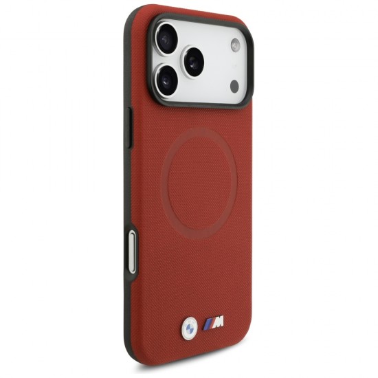 BMW M FW Metal Logo MagSafe Case for iPhone 17 Pro Max - Red