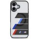 BMW M IML Metal Buttons Tricolor Lines MagSafe Case for iPhone 17 - Gray