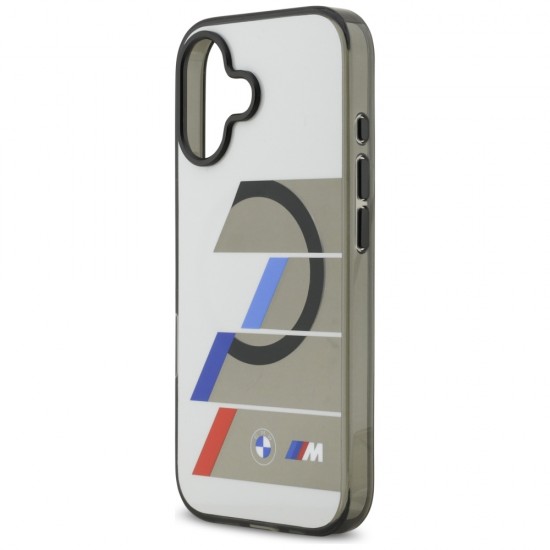 BMW M IML Metal Buttons Tricolor Lines MagSafe Case for iPhone 17 - Gray