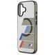 BMW M IML Metal Buttons Tricolor Lines MagSafe Case for iPhone 17 - Gray