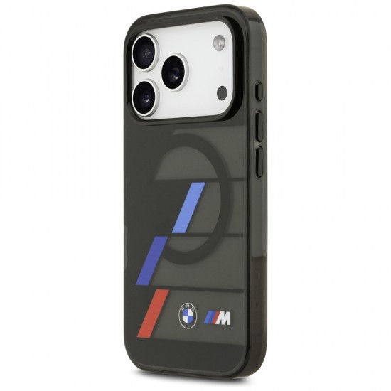 BMW M IML Metal Buttons Tricolor Lines MagSafe Case for iPhone 17 Pro - Black