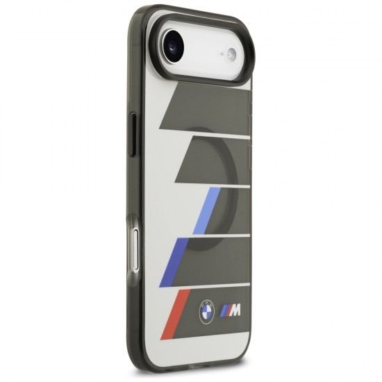 BMW M IML Metal Buttons Tricolor Lines MagSafe Case for iPhone Air - Gray