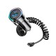 Joyroom JR-CL07 72W 3-in-1 Car Charger with 1.6m USB-C Cable – Black