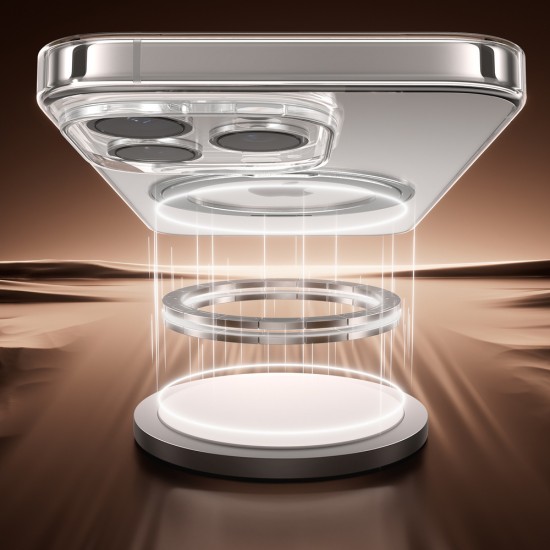 Joyroom JR-16JL6 iPhone 16 Pro Ultra-Thin MagSafe Compatible Case with 360° Ring Stand - Black