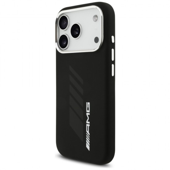 AMG Silicone Oversize Rhombs MagSafe Case for iPhone 17 Pro - Black