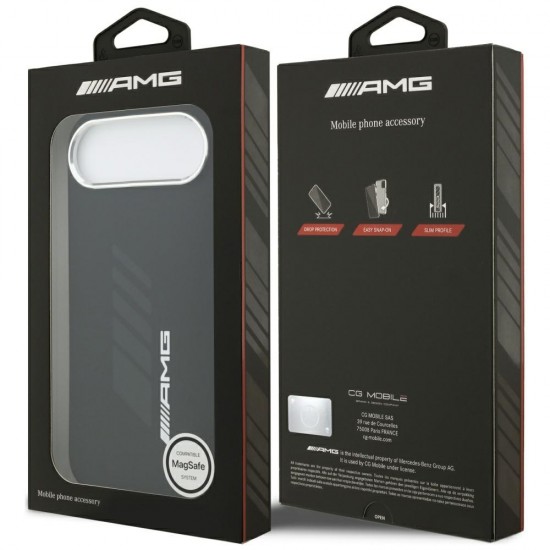 AMG Silicone Oversize Rhombs MagSafe Case for iPhone Air - Black