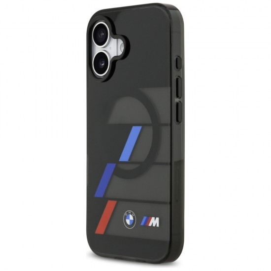 BMW M IML Metal Buttons Tricolor Lines MagSafe Case for iPhone 17 - Black