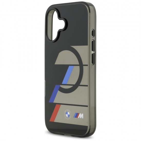 BMW M IML Metal Buttons Tricolor Lines MagSafe Case for iPhone 17 - Black