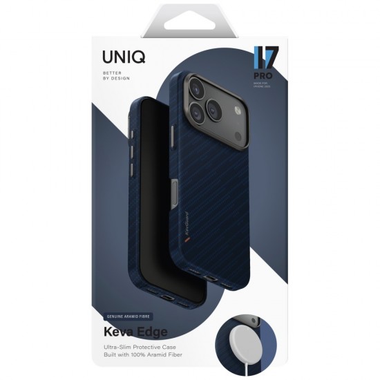Uniq Keva EDGE Magclick Charging Case for iPhone 17 Pro - Blue