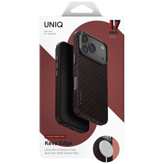Uniq Keva EDGE Magclick Charging Case for iPhone 17 Pro - Orange