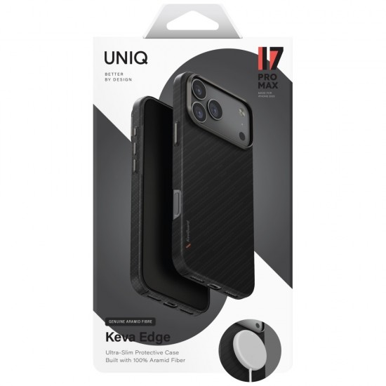 Uniq Keva EDGE Magclick Charging Case for iPhone 17 Pro Max - Black