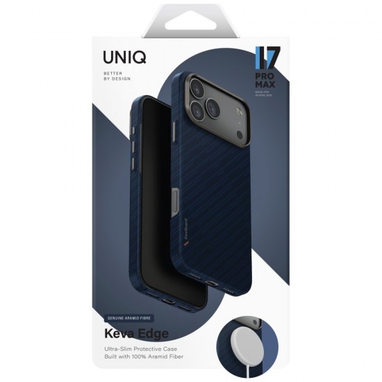 Uniq Keva EDGE Magclick Charging Case for iPhone 17 Pro Max - Blue