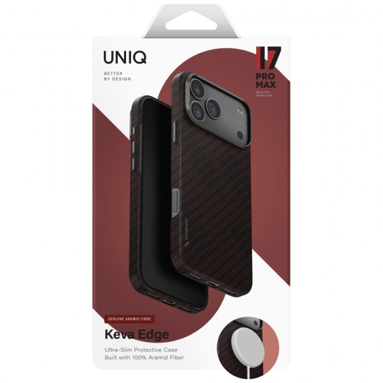 Uniq Keva EDGE Magclick Charging Case for iPhone 17 Pro Max - Orange