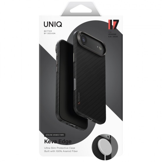 Uniq Keva EDGE Magclick Charging Case for iPhone Air - Black
