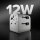 SBS universal travel adapter - EU 2xUSB-A - white