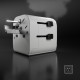 SBS universal travel adapter - EU 2xUSB-A - white