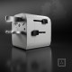 SBS universal travel adapter - EU 2xUSB-A - white