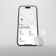 SBS Track My Circle locator compatible with Apple Find My set of 2 - white